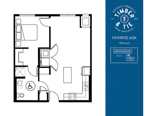 a floor plan of a bedroom apartment